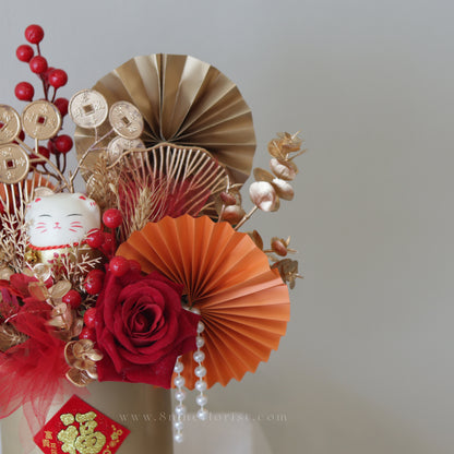 金蛇迎福  Artifical Flower Arrangement